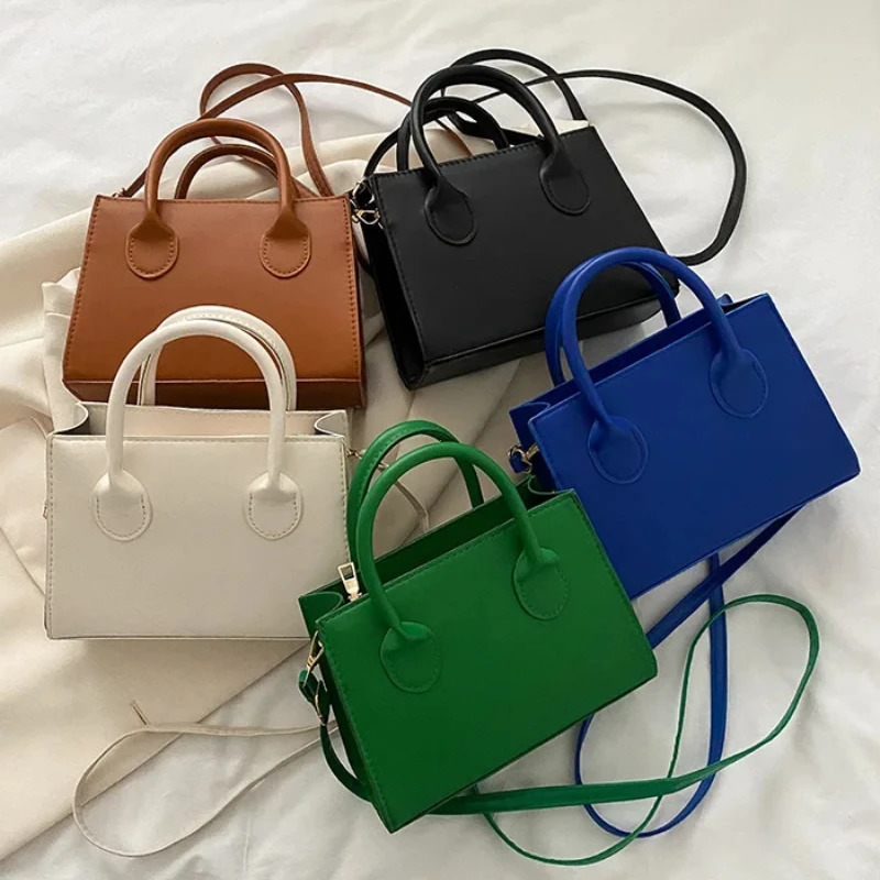 Minimalist Black Small Square Bag AllMatch Top Handle Purse Classic Shoulder for Work Women Handbags Crossbody Bags 260228