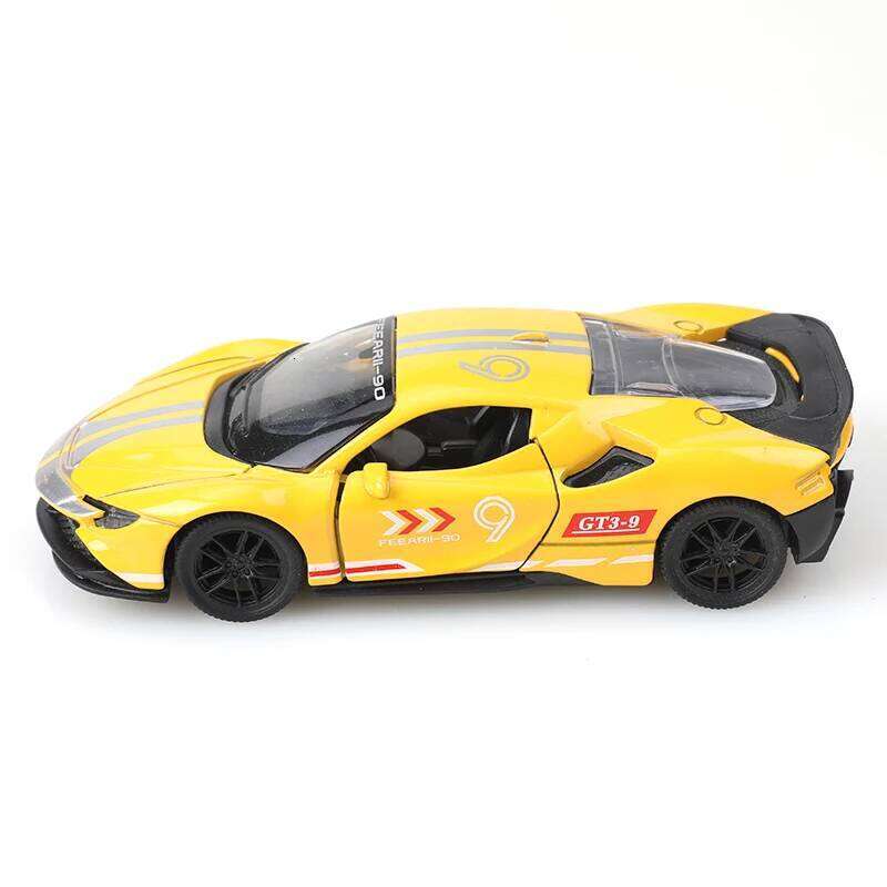 bagged1:36 Alloy Model Simulation SF90 Racing Vehicle Pull Back Car Ornaments Collection Toys For Boy Children Z260306