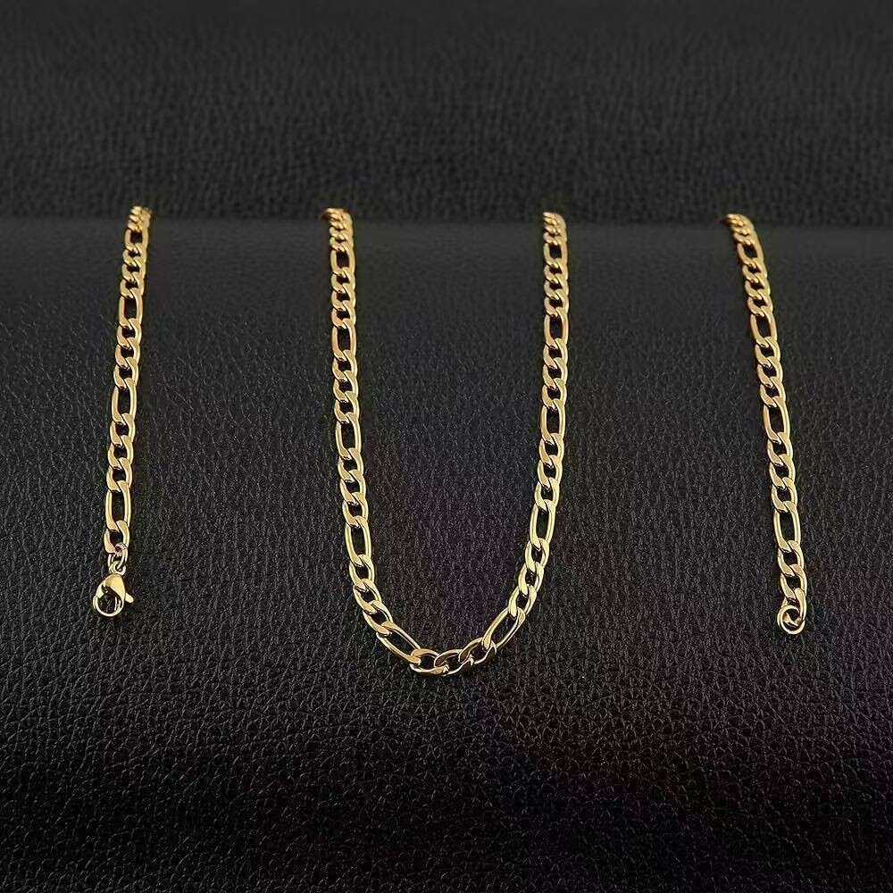 Stainless steel minimalist necklace, PVD vacuum electroplated 18K gold, DIY chain, high-end, non-fading, cross-border foreign trade necklace