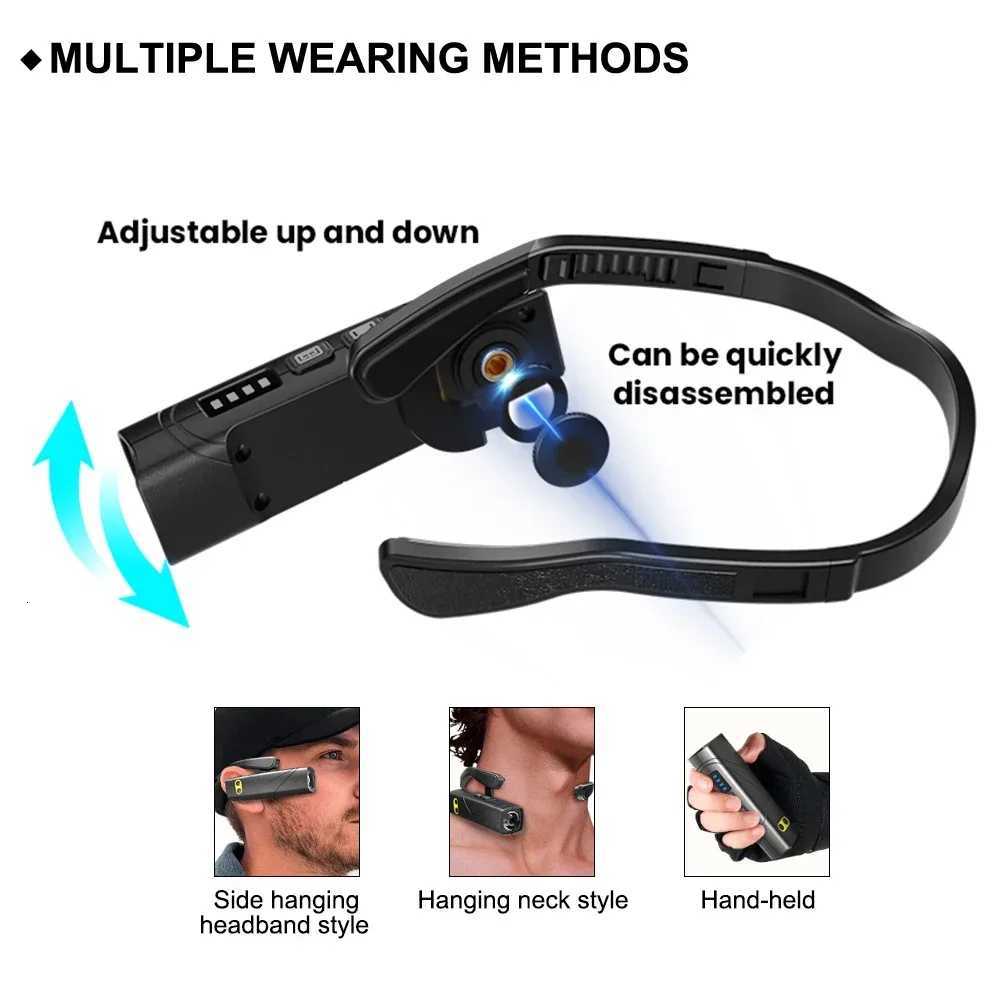 2025 New T202S Headlamp Hanging Ear Styl Headlight Built-in Battery 500LM PressInduction Switch Waterproof IPX4 Head Light H260307