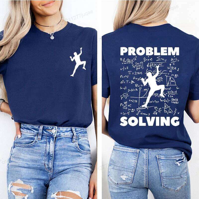 Print Sports Fashion Casual Short Sleeve T-shirt Problem Solving Math. Rock Climbing Graphic Tshirts Women Clothes T Shirt XJ260306 XJ260306