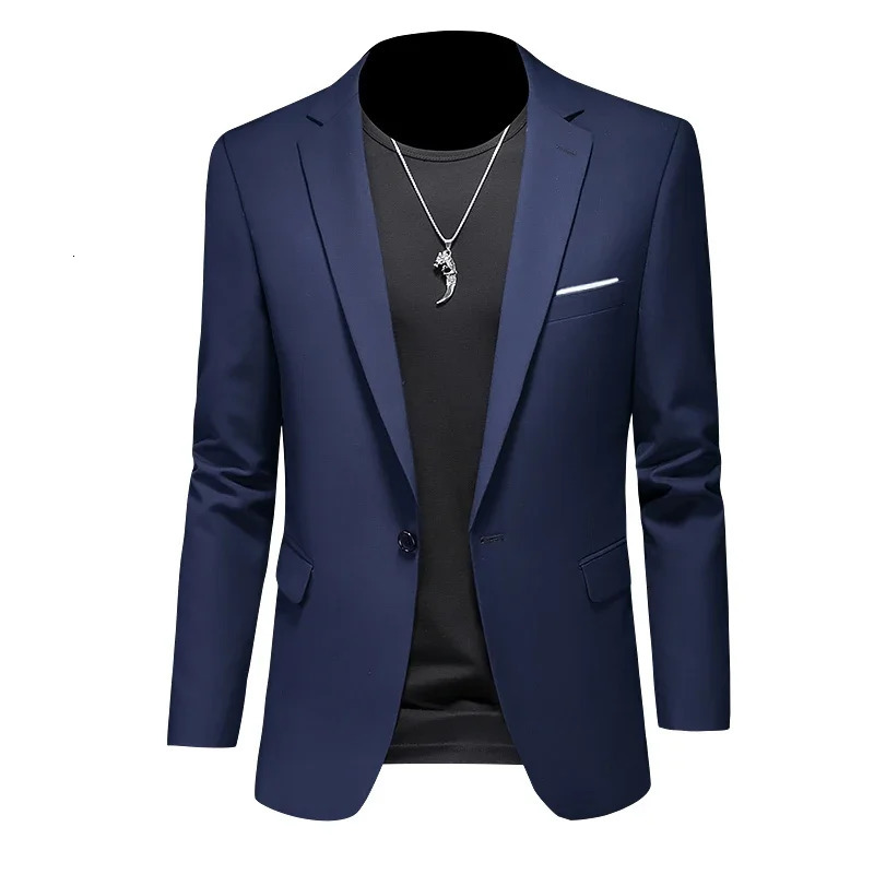 Boutique Fashion Solid Color High-end Casual Business Mens Blazer Groom Wedding Gown Blazers for Men Suit Tops Jacke Coat 260306