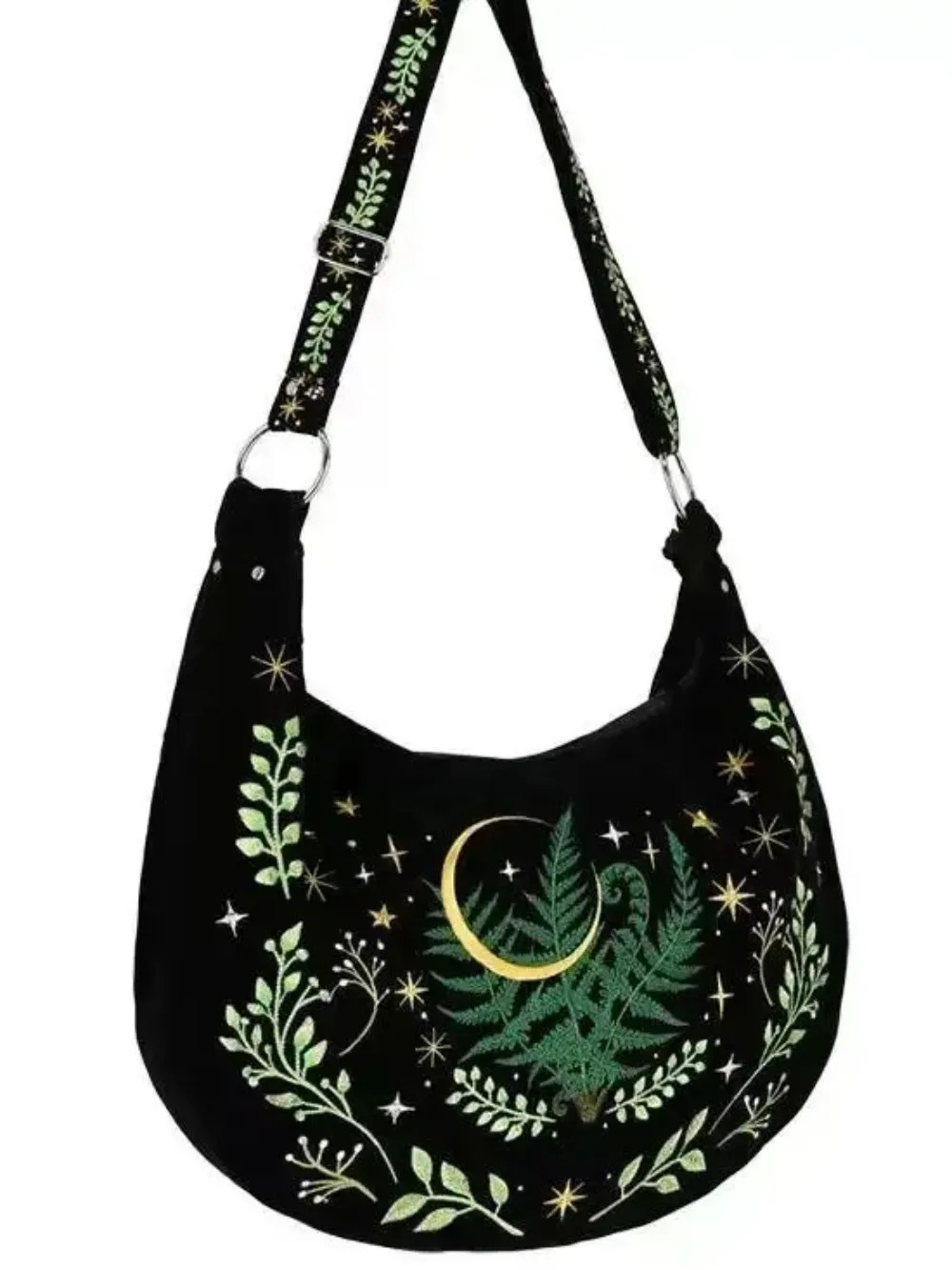 Botanical Embroidery Bags for Woman Underarm Shoulder Bag Y2k Bolsosmujer Creative Sac Femme Bolsas Harajuku Gothic Bolsa 260307