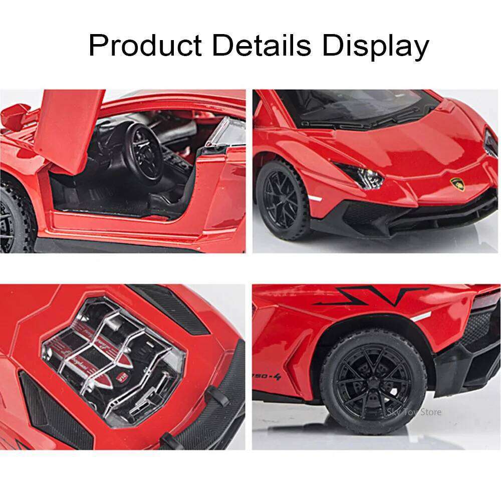 1:32 Divo Lambor LP750 Diecast Alloy Police Car Model Toys Doors Opened with Sound Light Miniature Vehices Collect Childen Gifts Z260307