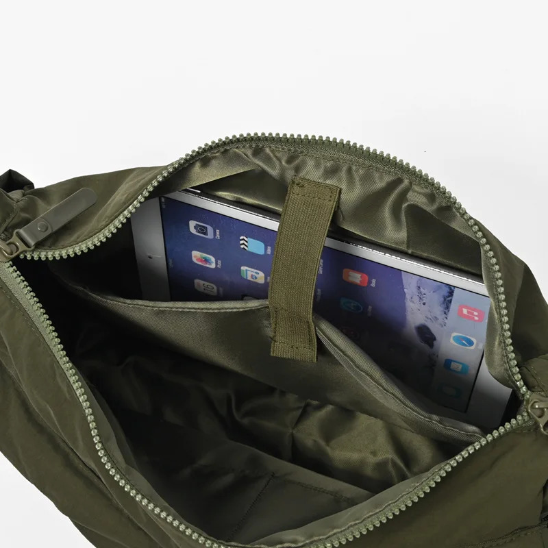 Unisex Nylon Tote Bag Lightweight WaterResistant Shoulder Bag with MultiPockets Spacious Capacity for Daily UseTravelWork 260306