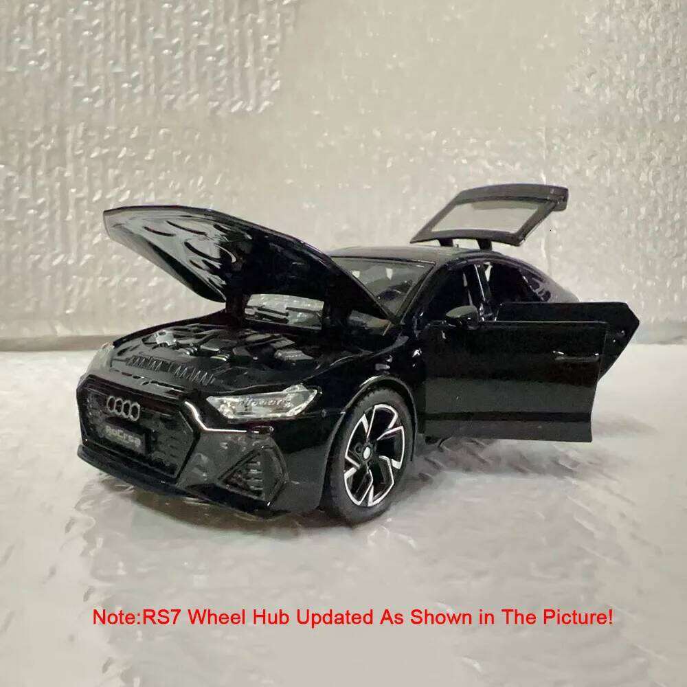 1:32 Q8 RS7 Car Metal Model Diecast Alloy Toy 6 Doors Opened with Sound Light Pull Back Vehices Collectable Miniature Home Decor Z260307