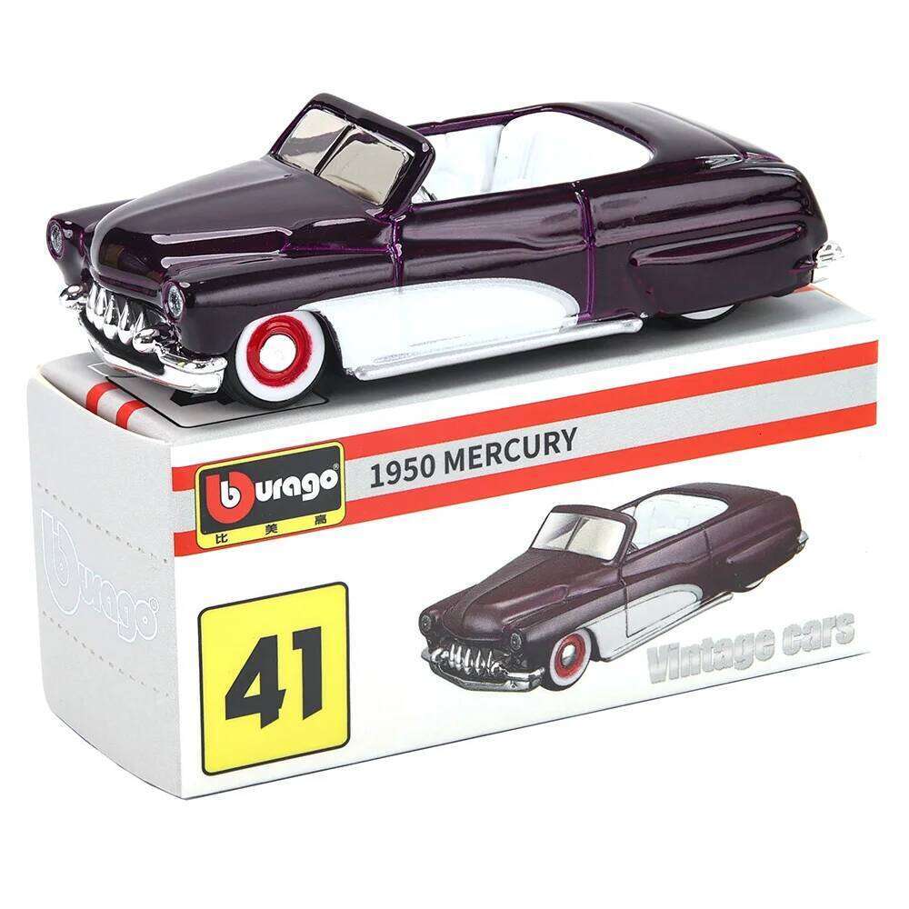 Bburago1:64 1950 Mercury Multiple Small Collection Car Alloy Model Toy Gift Scene Decoration Classic and Exquisite Z260306