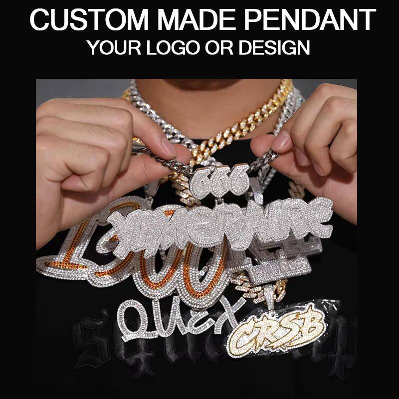 Personalized Custom Baguette Moissanite 31 Number Pendant Bling Rappers 925 Silver Mens Jewelry Hip Hop Jewelry Necklace