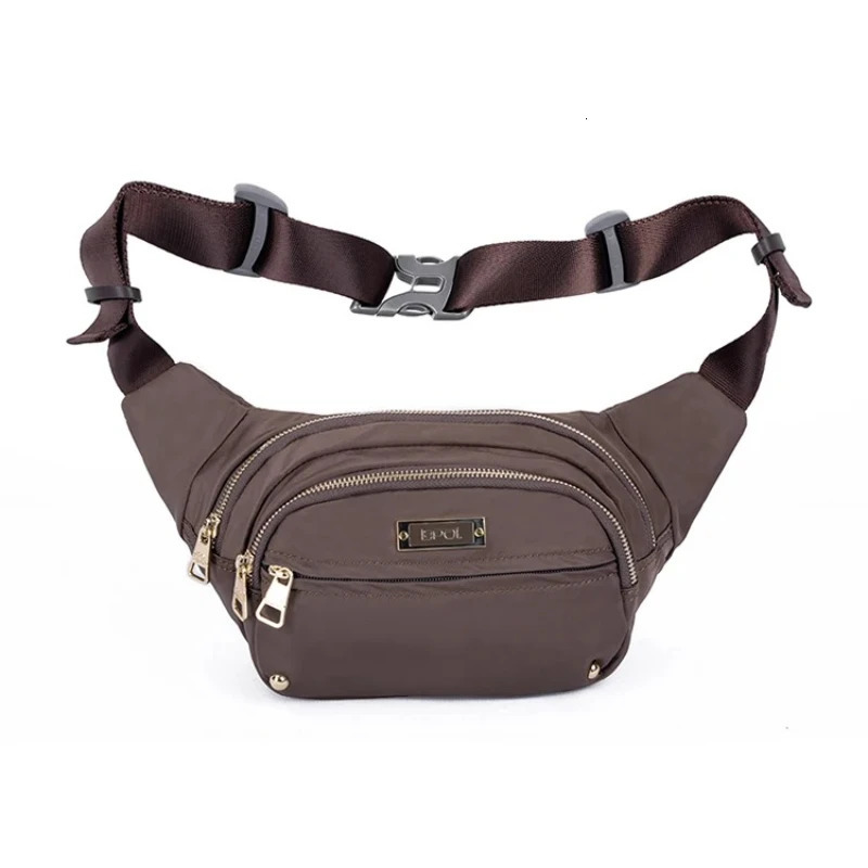 EPOL Womens MultiLayer Sports Waist Bag Nylon Waterproof Canvas Oxford Fabric Features Metal Zipper n 600603 260228