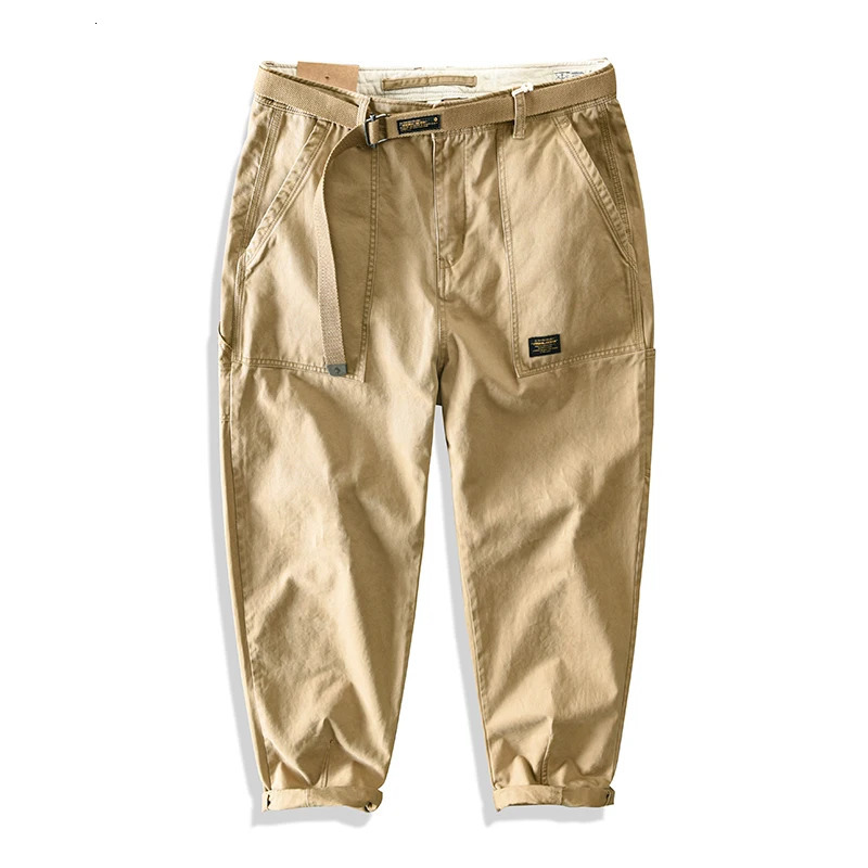 Yu Wenle Amekaji Trendy Versatile Workwear Pants Men American Retro Trousers Fashion Cargo Pants Man Straight Casual Baggy Pants 260304