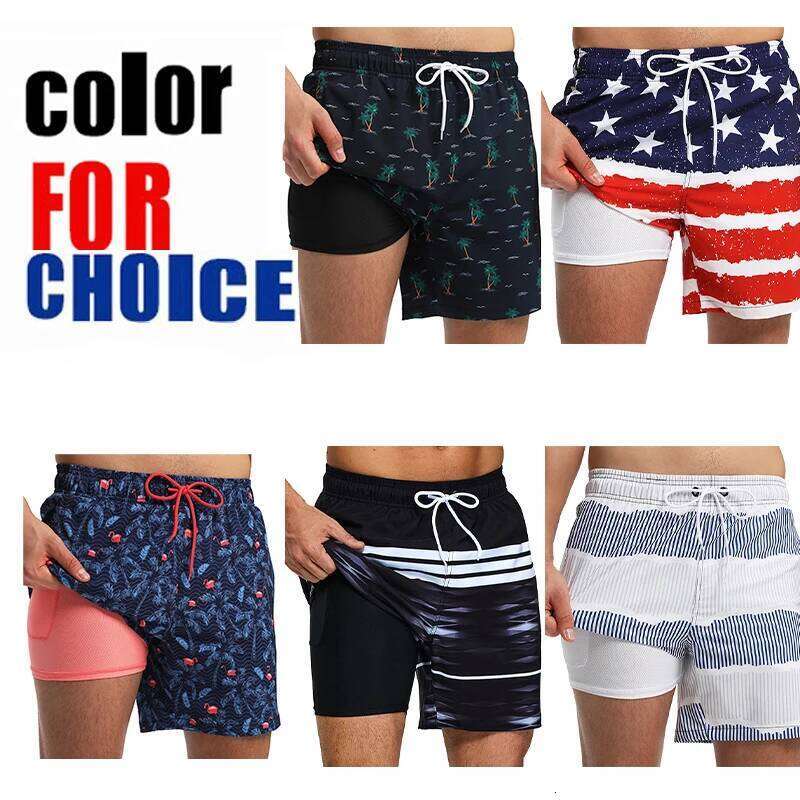ESCATCH Summer 2026 New Fashion Polyester Swimming Shorts Men Gym Board Quickly Dry Elastic Waist Traje De Bano Beach Pants Outdoor Equipment
