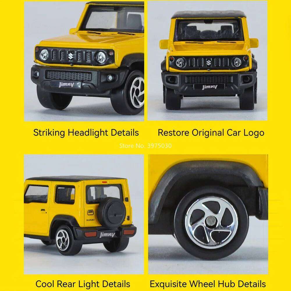 1:52 Alloy Suzuki Jimny Miniature Models Toys Cars Diecast Wheel Shock Absorption Slide Forward Vehicles for Collectible Item Z260307