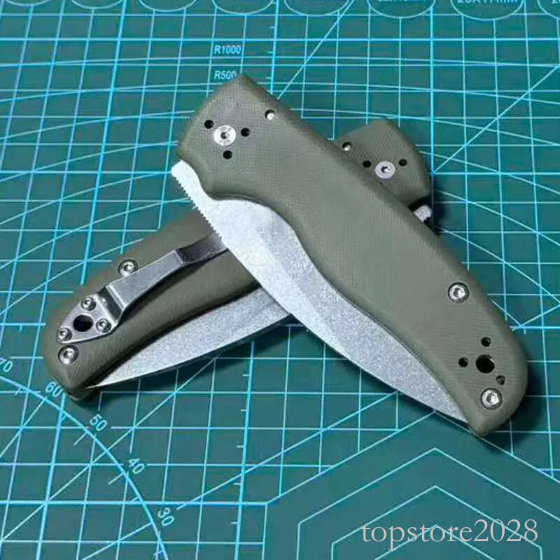 Top Quality C229 Folding Knife S30v pocket knife Stone Wash Serrated Blade Green G10 Handle Outdoor Camping Survival EDC Pocket Knives - view 9