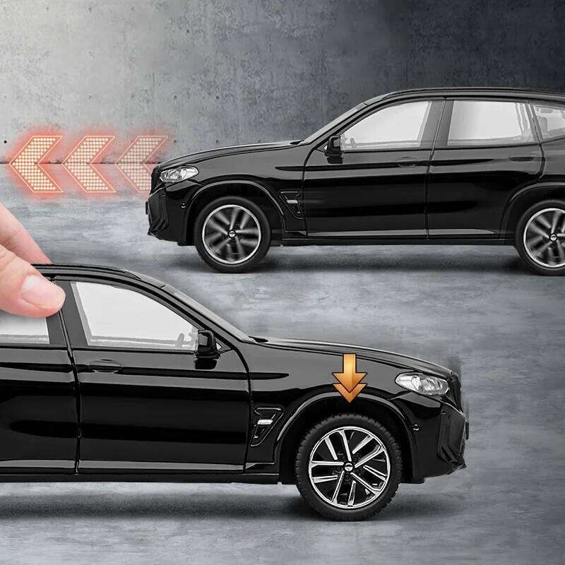 1:32 X3M X3 SUV 2025 Alloy Die Cast Car Model Sound and Light Pull Back Children's Toy Collectibles Birthday gift Z260306