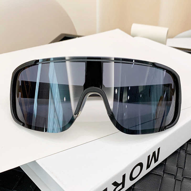 Cycling Color-Changing Glasses Personality One-Piece Large Frame Sunglasses Women Ski Goggles Windproof UV Protection Sports Glasses S260304