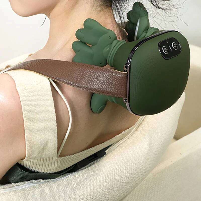Brushless motor button biomimetic palm neck massager with 3 strength and 2 levels of hot compress 26Y0307