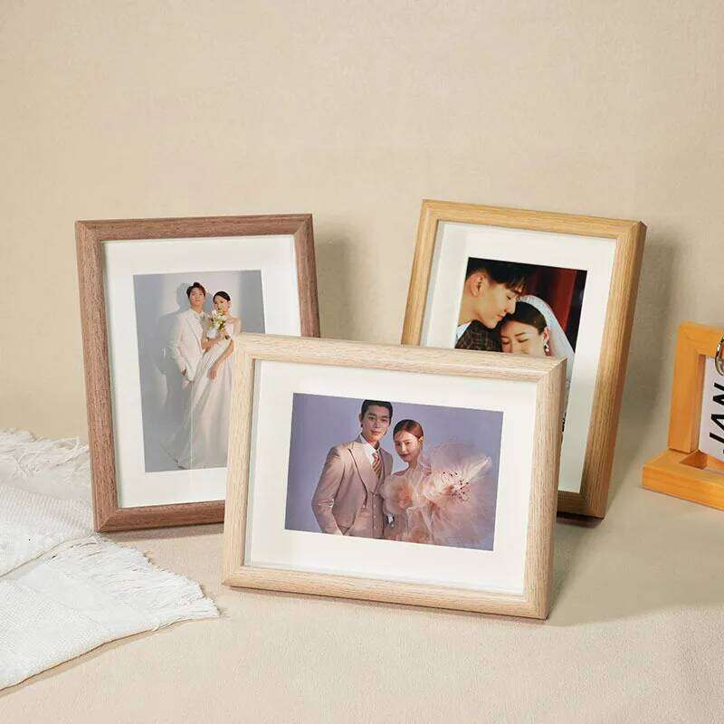 Wooden Hollow Photo 7 8 Inch, 10 Inch Rectangular Display Elegant Desktop Picture Frame Home Decor H260306