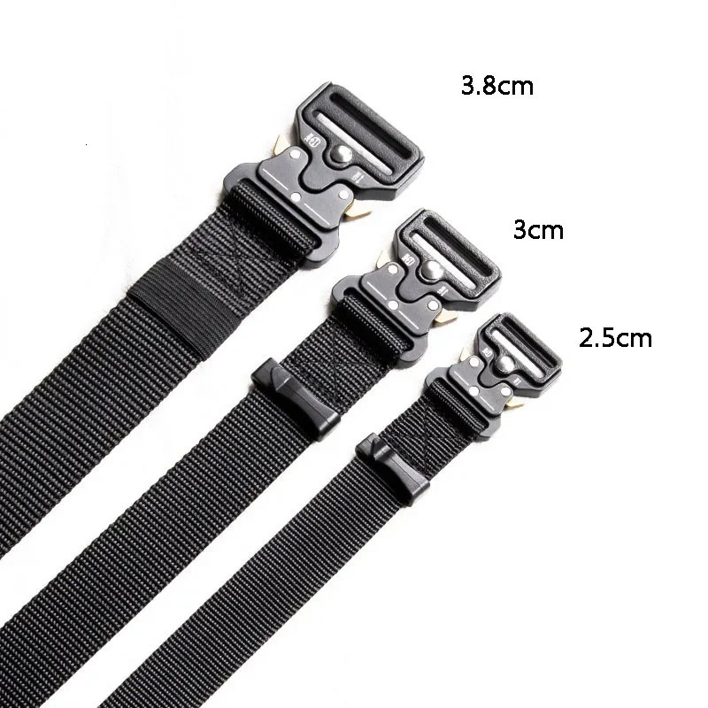 38cm 3cm 25cm Canvas Tactical Belt for Male and Female Trend Fashion Hip Hop Punk Y2k Girdle Outdoor Sports Youth Waistband 260302