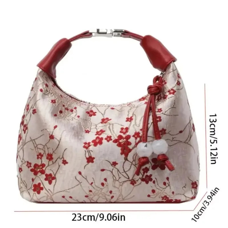 2025 Casual Embroidered Chinese Style Handbag Purses Canvas Hanfu Embroidery Zipper Crossbody Bag Cheongsam Party 260307