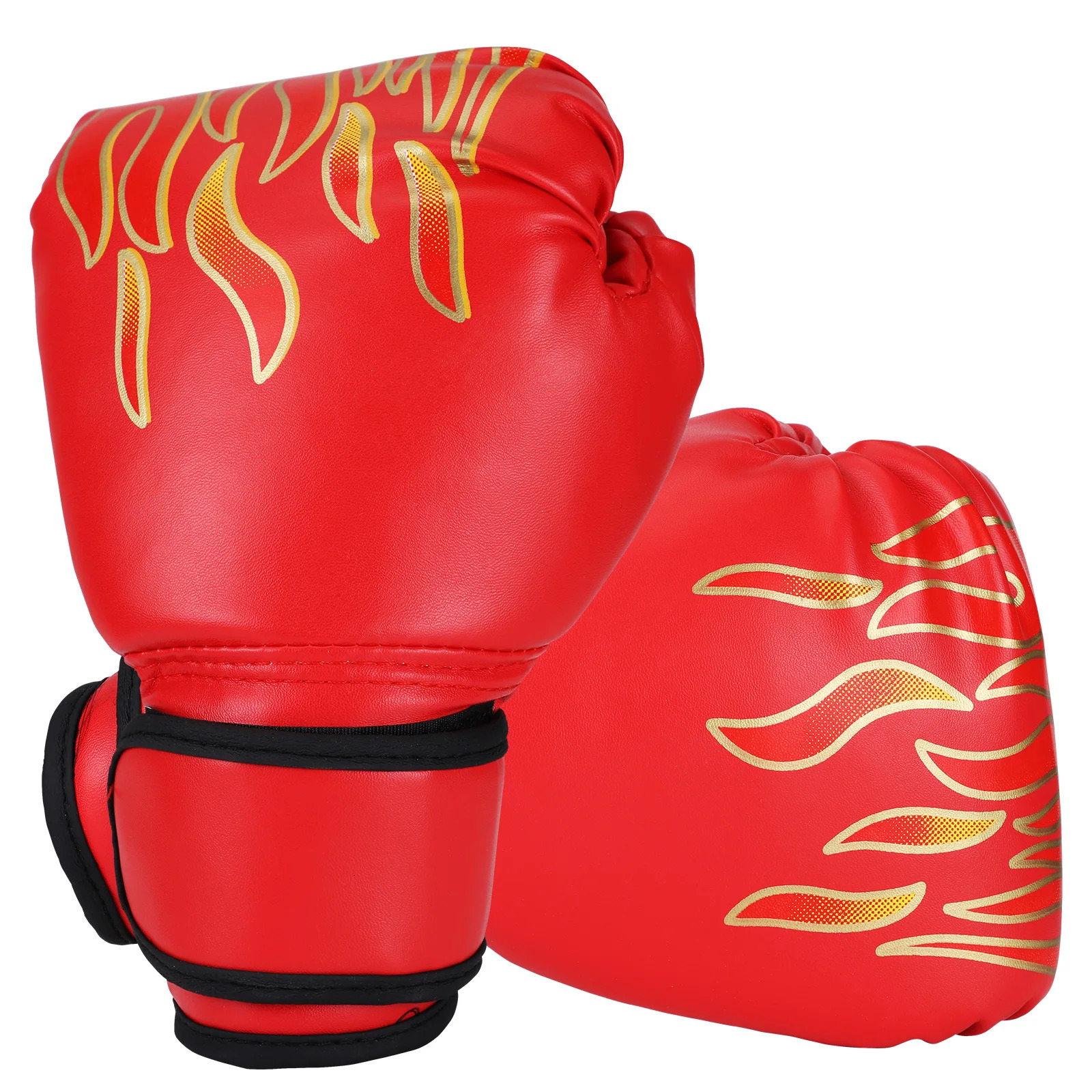 Kids Boxing Gloves Children Punching Training Sparring Comfortable Adjustable Fighting Mitts Hand Protector Black 260228