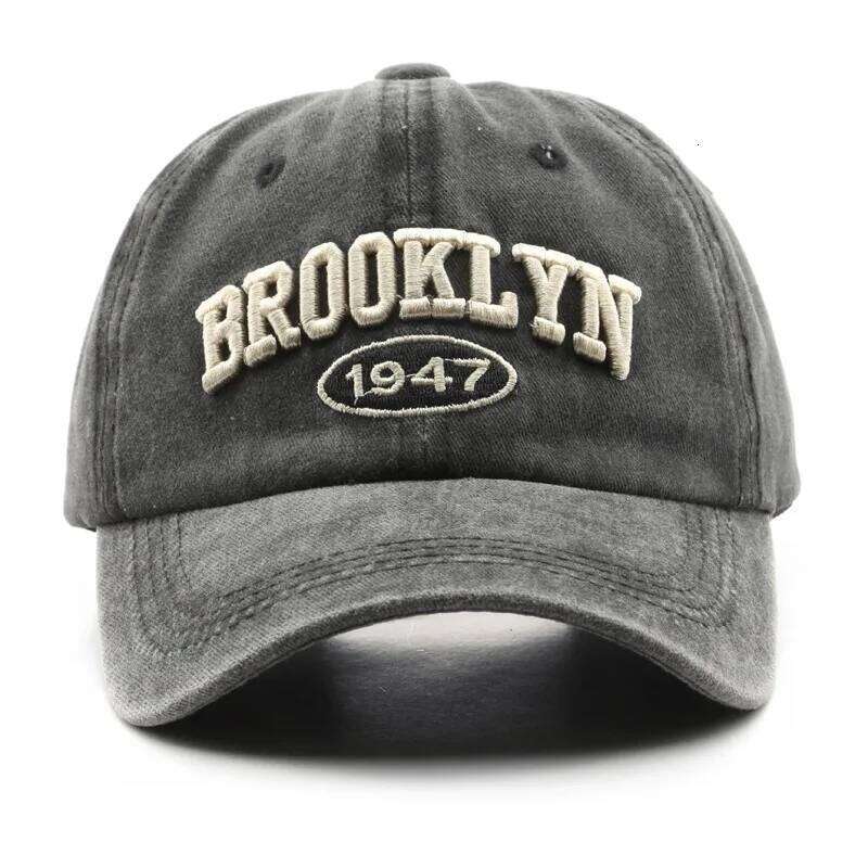 Retro brooklyn Letter Embroidery Baseball Caps Spring Summer Men Women Cotton Adjustable Casual Hat Hip Hop Streetwear Sun Hats Y260304