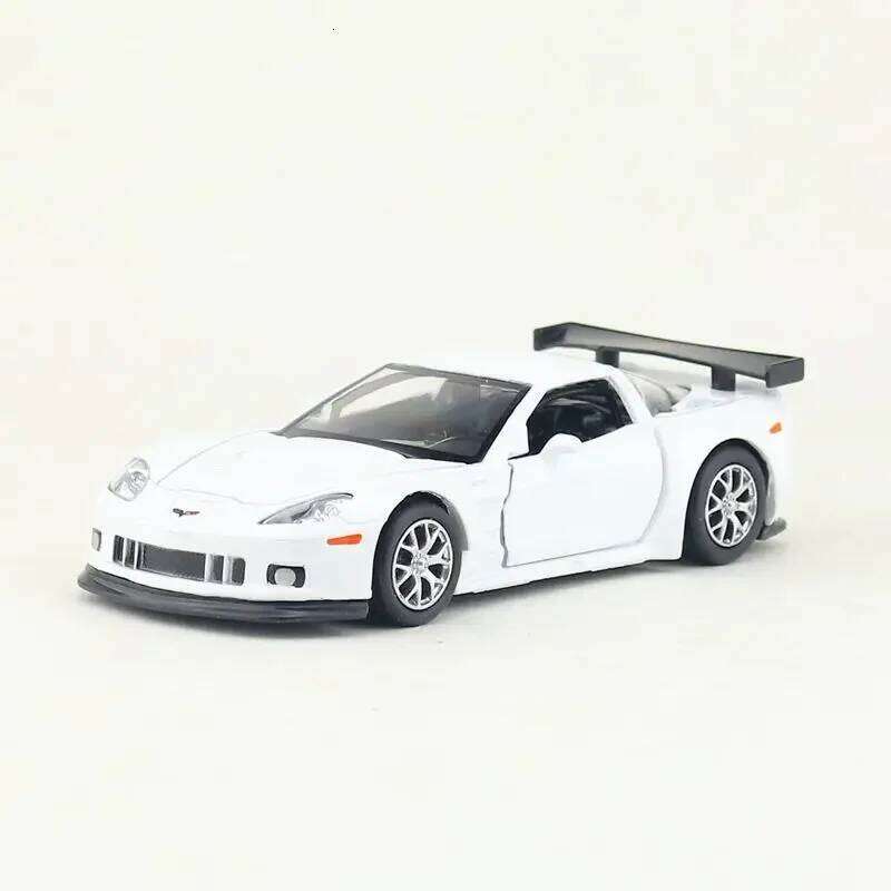 1:36 Chevrolet Corvette C6-R Car Model Scale Metal Diecast Miniature Pullback Vehicle Collection Xmas Gift Kid Boy Toy A216 Z260306