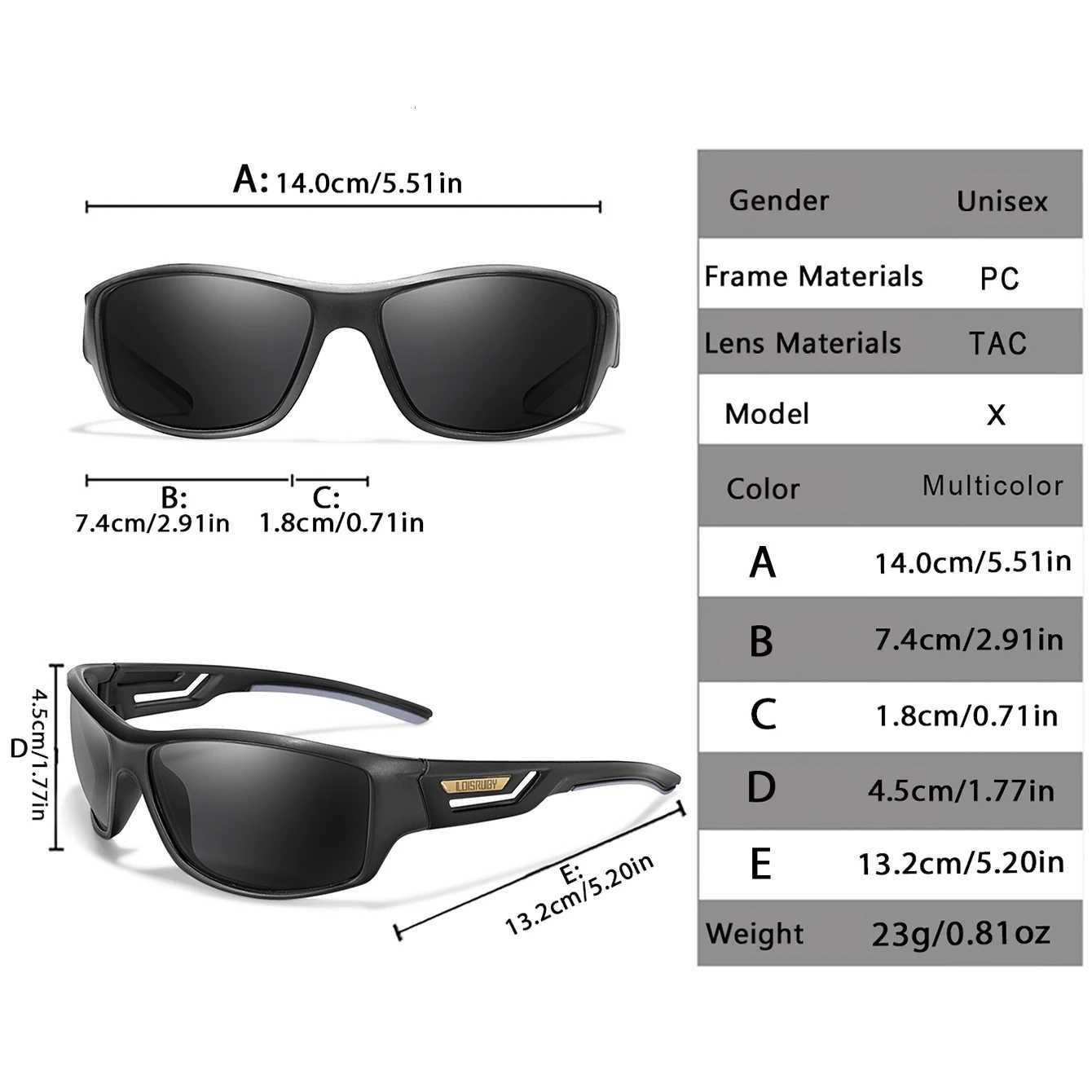 3 Pairs Polarized Fishing Sunglasses Men Camo Military Style UV400 For Cycling Riding Running Fishing And Driving S260304