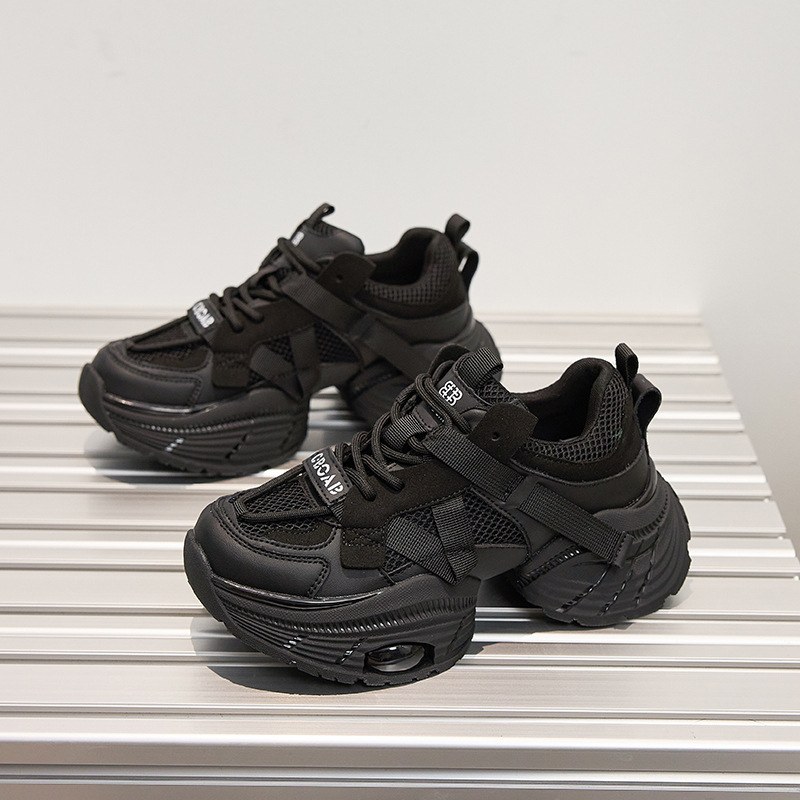 2026 New Women's Chunky Dad Sneakers, Thick Sole Height Increasing Lightweight Casual Shoes, Fashion Comfortable Platform Sport Shoes
