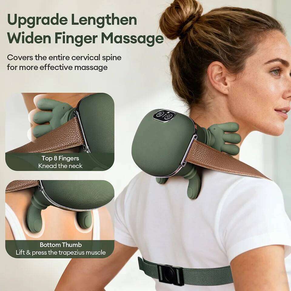 Bionic Finger Shoulder Massager Wireless Cervical Trapezius Kneading Massage Shawl Brushless Motor Neck masajeador 26Y0307