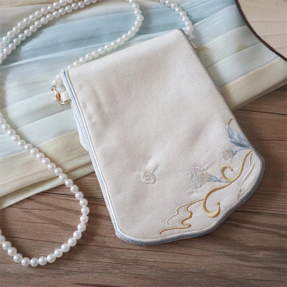1pcs Handmade Embroidery Hanfu Shoulder Bag Ancient Style Allmatch Tassel Crossbody Satchel Coin Purse Women Girl Gift 260307
