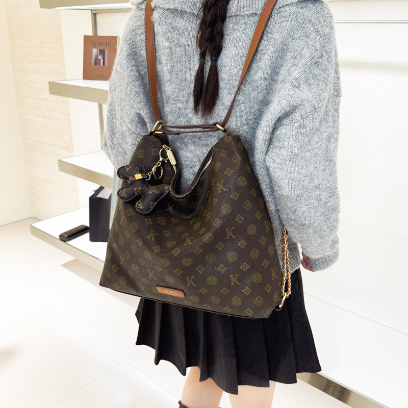 wk Crossbody Bag Luxury Bag Handbag Women Spring New High End Vintage Monogram Shoulder Bag Shopping Tote Large Capacity Color Blocking Commuter