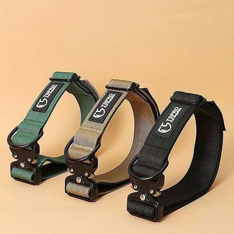 2026 New Heavy Duty Dog Leash Set For Medium Large Dogs Anti-Pull Explosion-Proof Tactical Pet Training Collar Bamubi