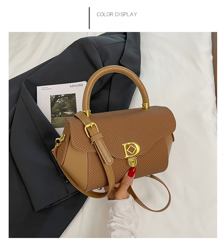 Free Shipping Designer Bags Imported Portable Square Bags Women's New Korean-style Patchwork Trendy Crossbody Bags High-end Niche Luxury Single-s
