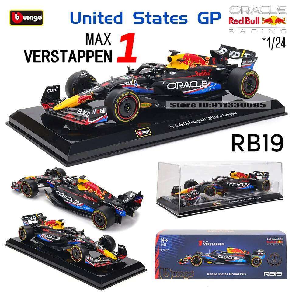 Bburago 1:24 2022~2024 F1 serie various style Red Bull RB19 Gran Premio de Austin SF23 W14 precision model car collection gift Z260306