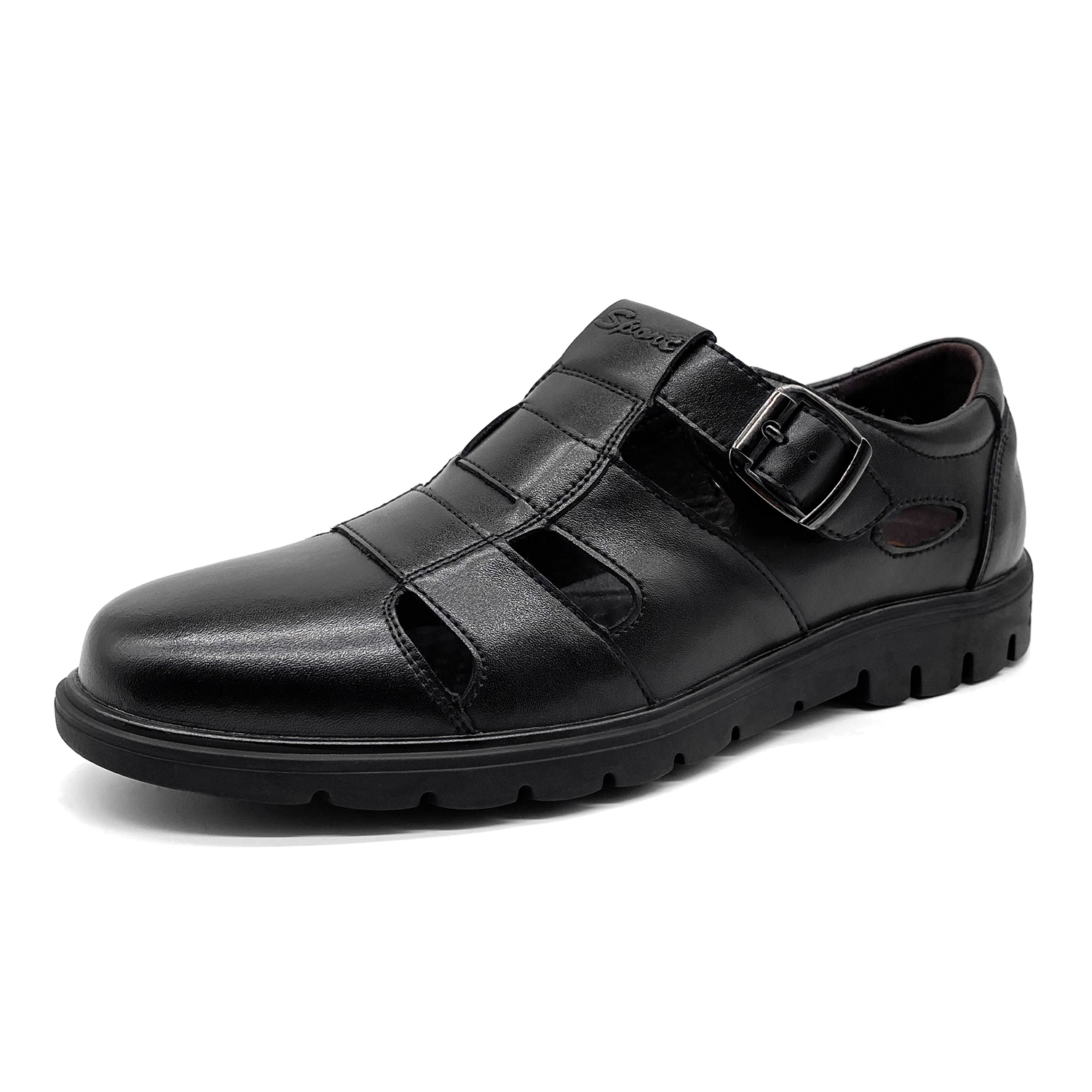 Top quality Genuine Leather sandals Designer dress shoes for men and women Luxury loafers leather casual loafers flats office black Sequined shoes wit