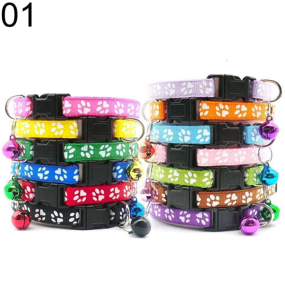 100Pcs Wholesale Colorful Collar Adjustable Pet Dog Necklace Durable Puppy Pug Bulldog Collars For Small Dogs Bamubi