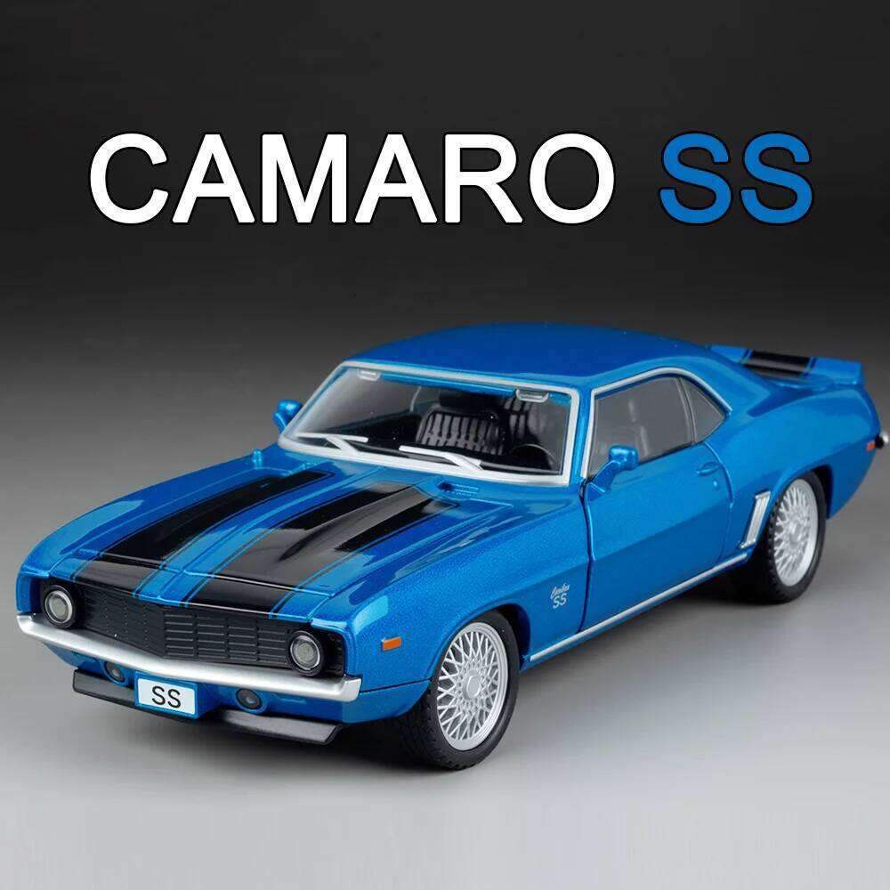 1:32 Camaro SS Santana Cars Alloy Toys Diecast Models Wheel Pull Back with Light Sound Miniature Vehicles Boys' Festival Toy Z260306