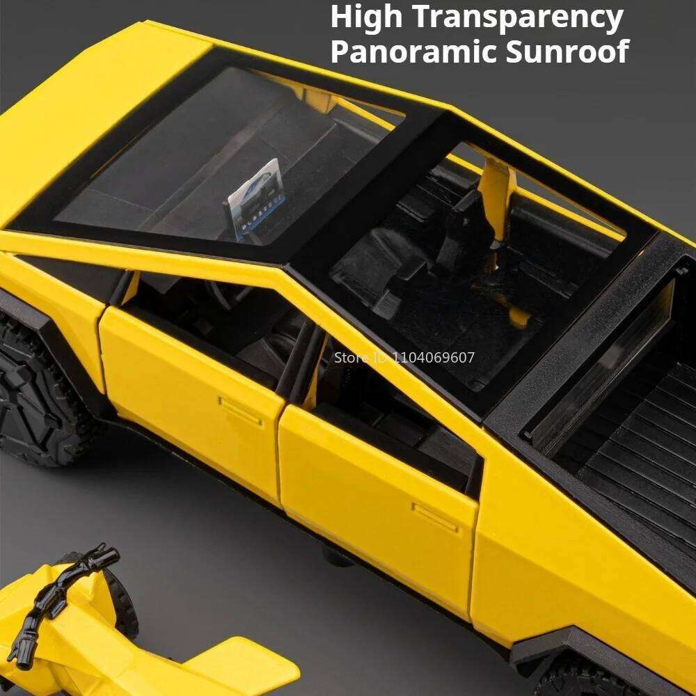 1:32 Pickup Truck Alloy RV Model Diecast Toys Car Doors Opened with Sound Light Pull Back Miniature Vehice Simulation Decoration Z260306