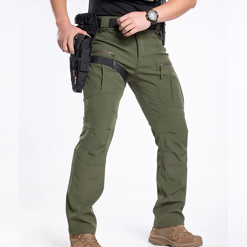 Mens Spring Autumn Tactical Pants Multi Pocket Outdoor Combat Trousers EU Size Waterproof Cargo Travel Sports Military Pants 260305