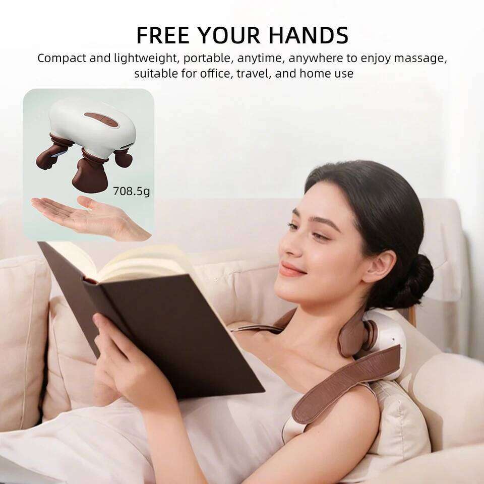 4D Bionic Hand Kneading Shoulder Massager Portable Trapezius Muscle Pinching Massage Shawl Brushless Motor Neck masajeador 26Y0307