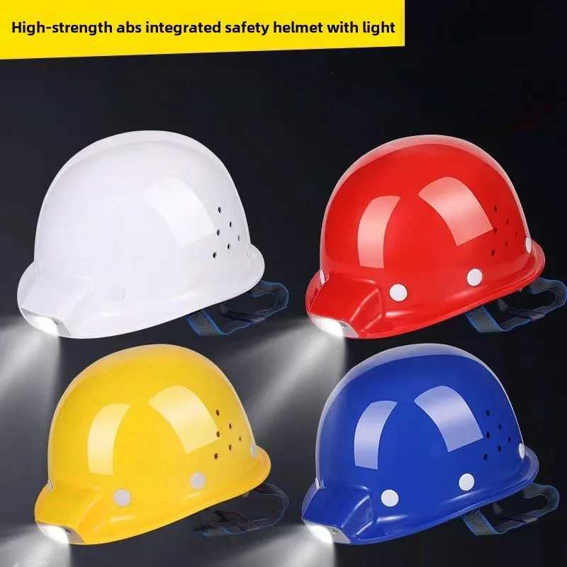 Construction Safety Helmet with Inductive LED Headlight Integrated Headlamp Helmet ABS Site Work Helmet H260307