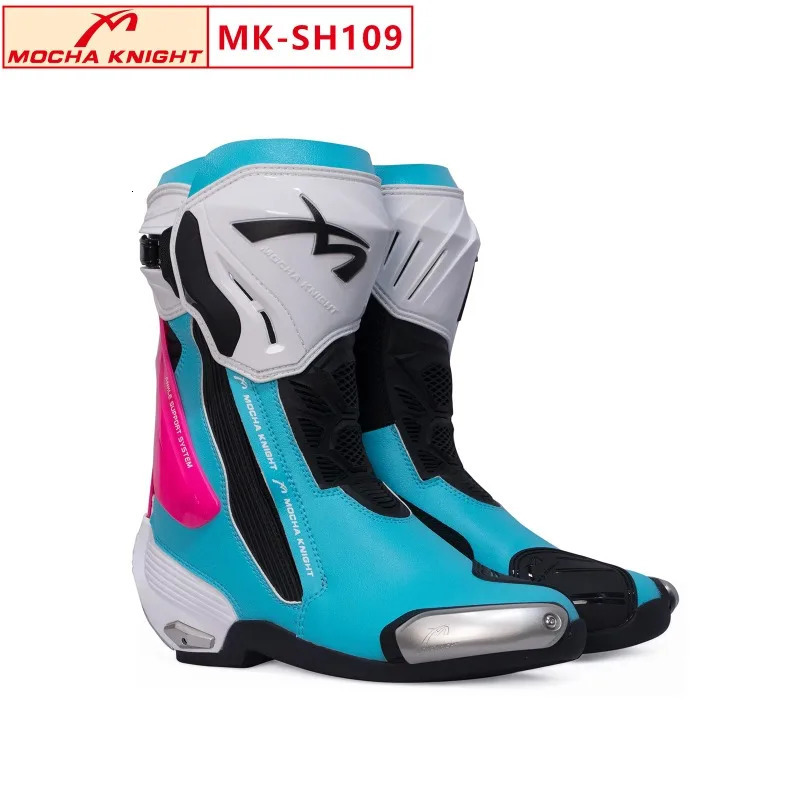 CE Certified DoubleLayer Waterproof Motorcycle Boots BENKIA SH109 Mocha Professional Track Racing Competition Footwear 260307