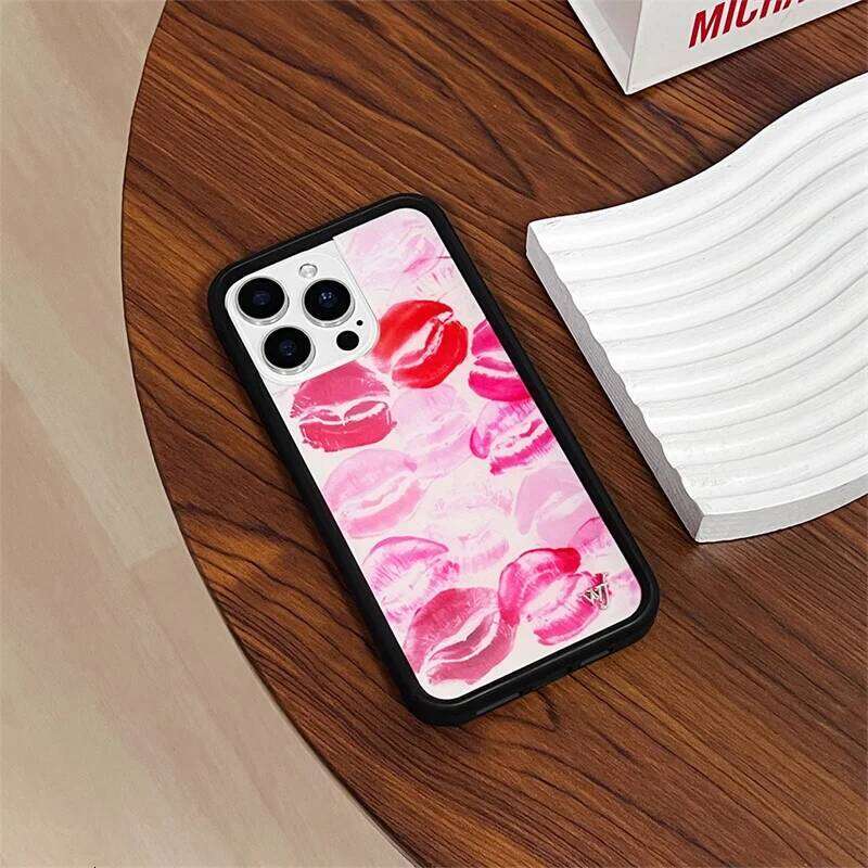 Wildflower Kensington Kiss cherub Phone Case for iPhone 17 12 13 14 15 16 Pro Max Plus Kitten Little Angel Devil lamb wf Cover 26H0307