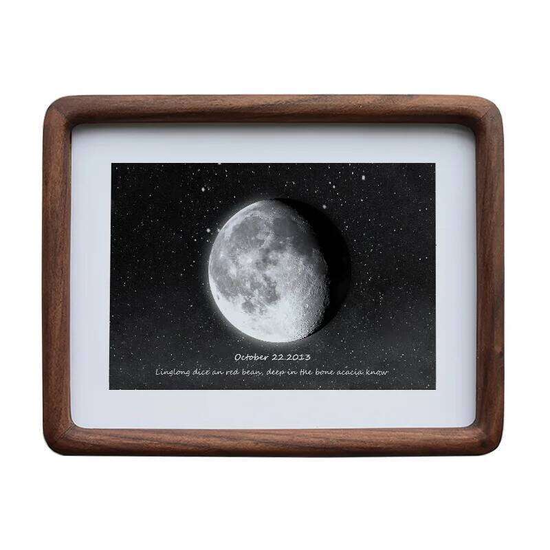 Solid Black Walnut Wood Photo - Stylish Dado Corner Design Elegant Picture Frame Table Display and Home Dcor H260306