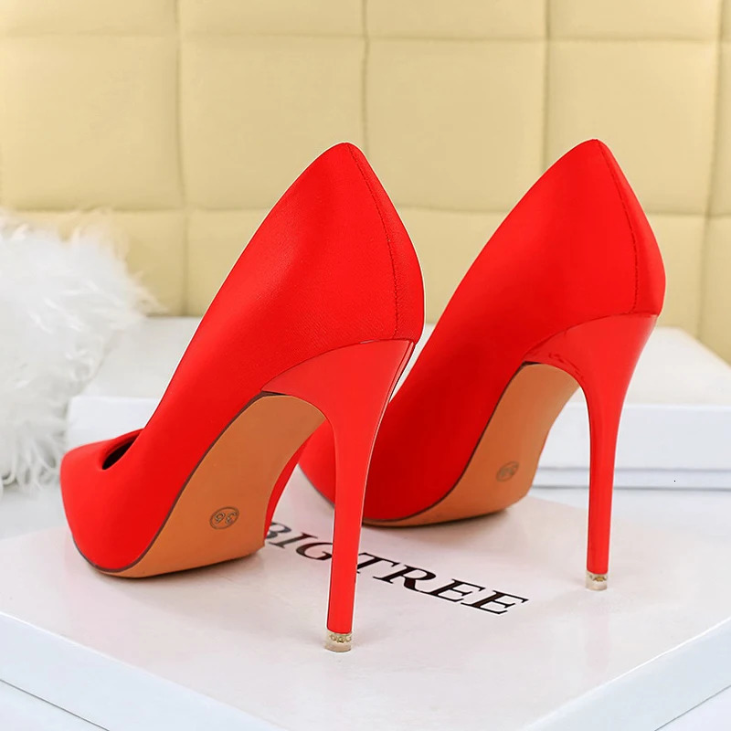 BIGTREE Shoes Satin Women Pumps 2026 Purple High Heels Fashion Women Shoes Stiletto Party Shoes Women Heels 260306