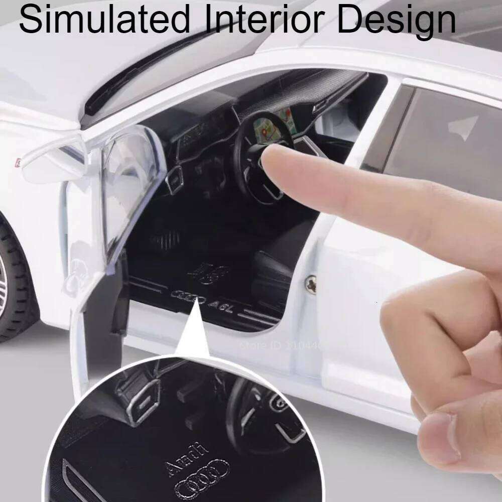 1:18 A6L Honda Accord Models Toys Cars Doors Opened Wheels Turned Vehicles Light Music Miniature Model for Boys Decoration Gifts Z260306