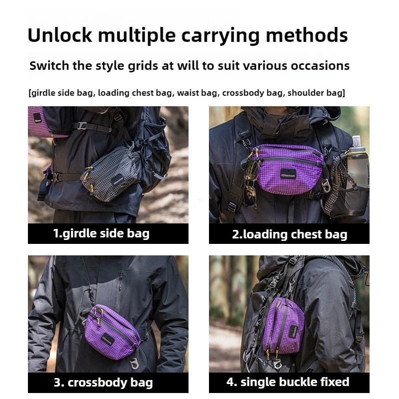 Outdoor Tactical Waist Pack Hiking Chest Bag for Fishing Climbing Camping Mobile Storage Backpack Expansion Attachment 260228