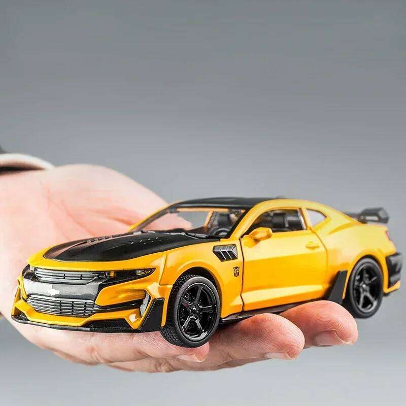 1:32 Alloy Diecast Model Chevrolet Camaro Pull Back Sound Light Kids Toy Car Collection For Children's Gifts Z260306