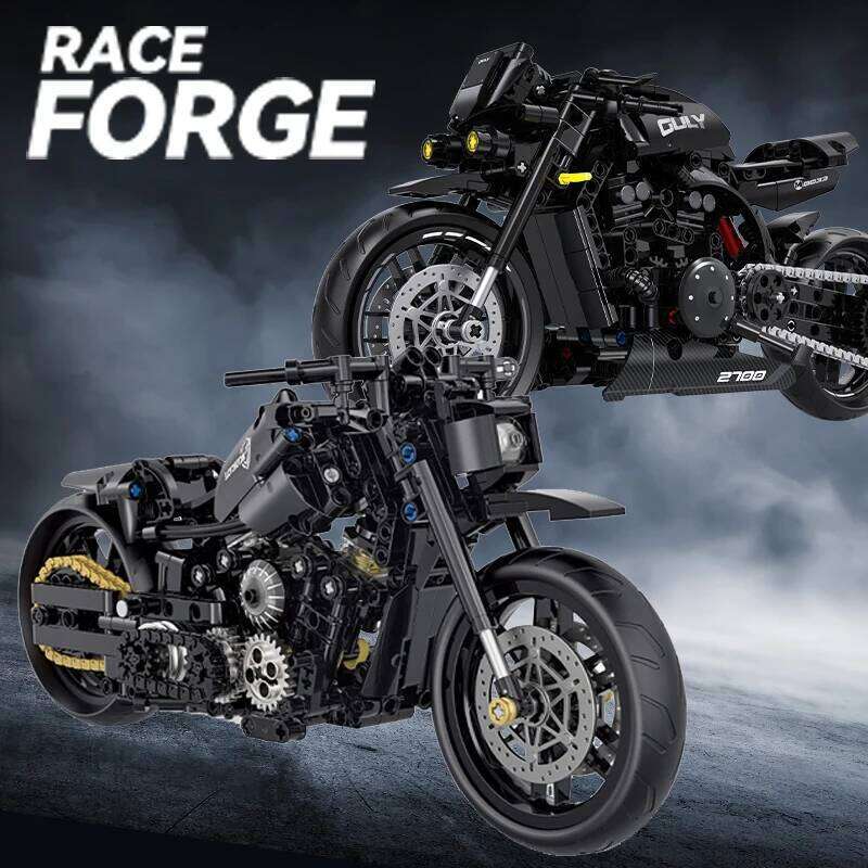 1:8 Motorcycle Building Blocks Sets Racing Retro Motorbike Racer Bricks Technical STEM Toys Christmas Gifts for Boys Kid Adult C260306