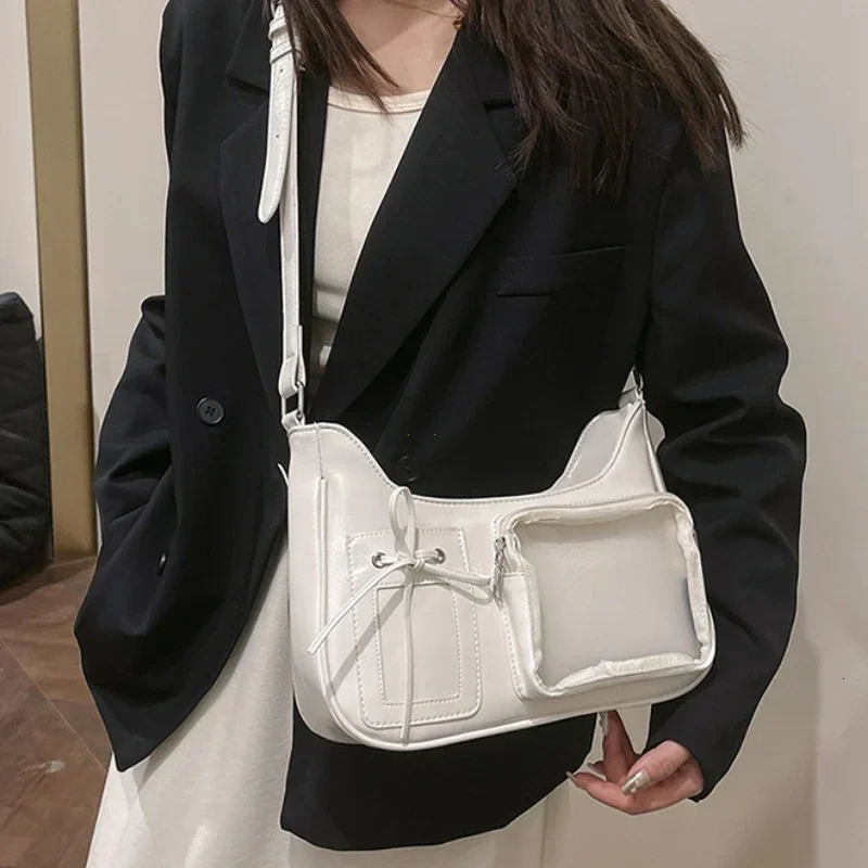 Y2k Harajuku Shoulder Bag Women Korean Transparent Ita Bag School Crossbody Bag Female Japanese Preppy Handbag Purse 260306